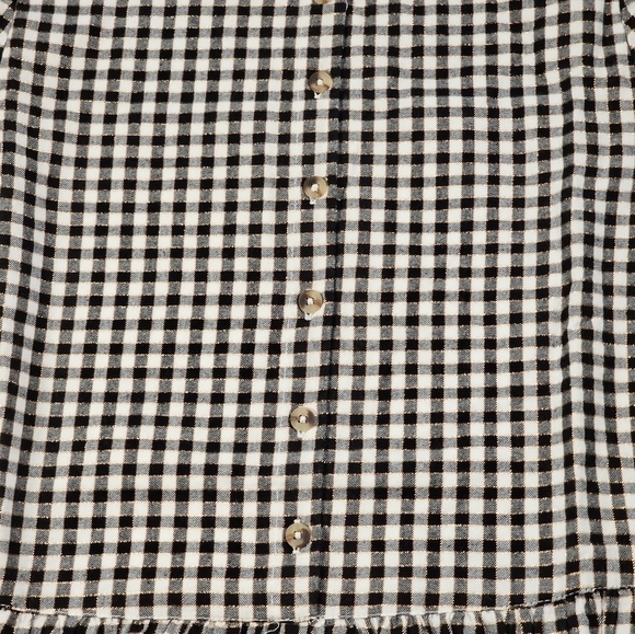 Cat & Jack Girls Dress Black White Gold Gingham Print Plaid Size XXL (18) - Picture 5 of 11